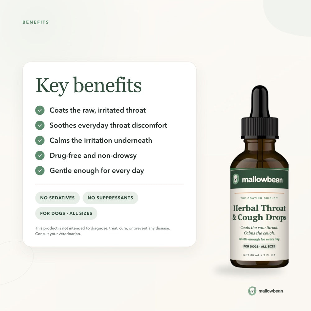 Mallowbean Herbal Throat & Cough Drops for Dogs