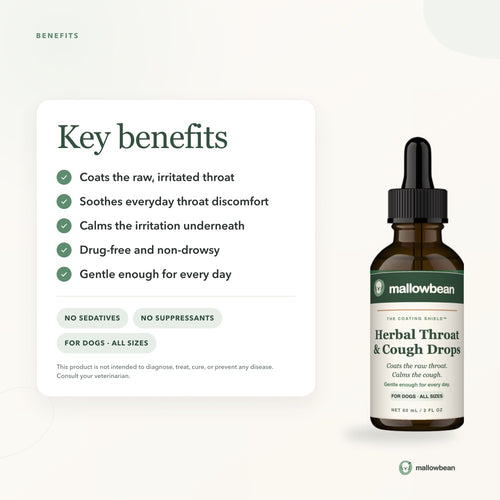 Mallowbean Herbal Throat & Cough Drops for Dogs